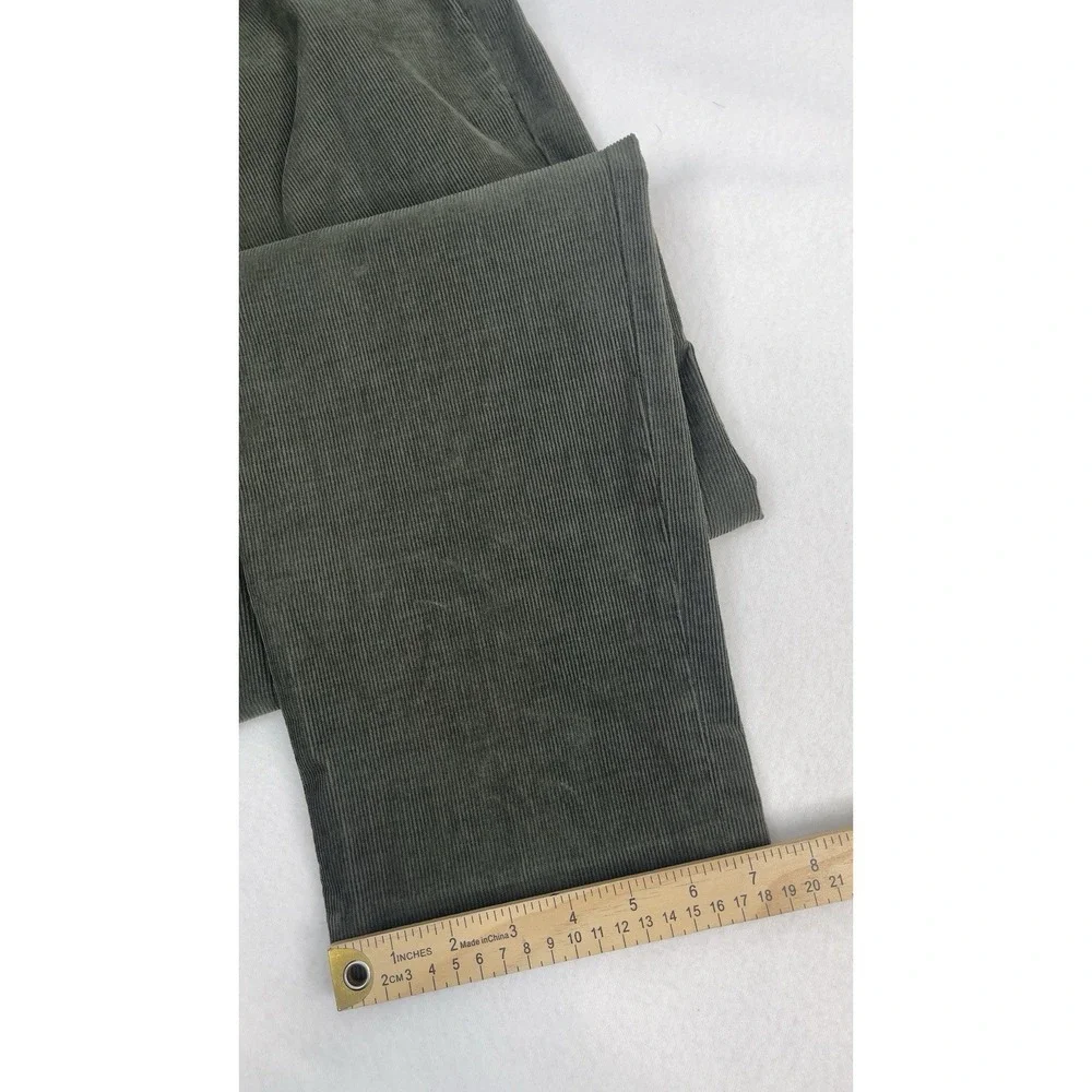 Brooks Brothers Chino Pants Mens 36x32 Green Milano Corduroy Straight Leg Cotton